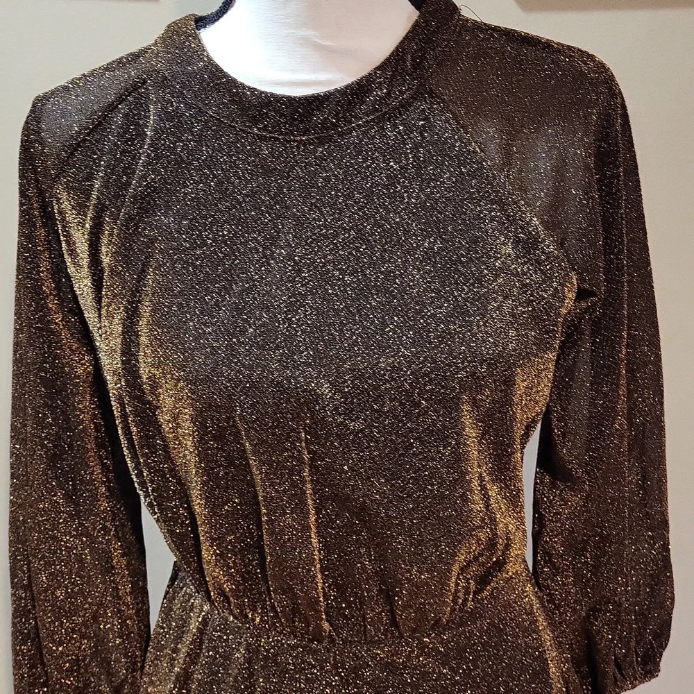 SHEIN Brown Bishop Sleeve Sundress for Cocktail - Picture 7 of 15